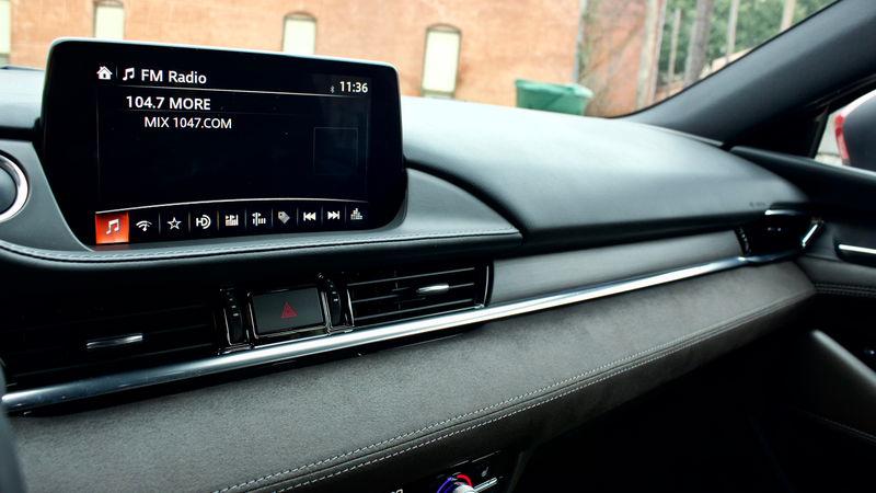 The infotainment screen on the Signature trim, which is also on the Sport trim.